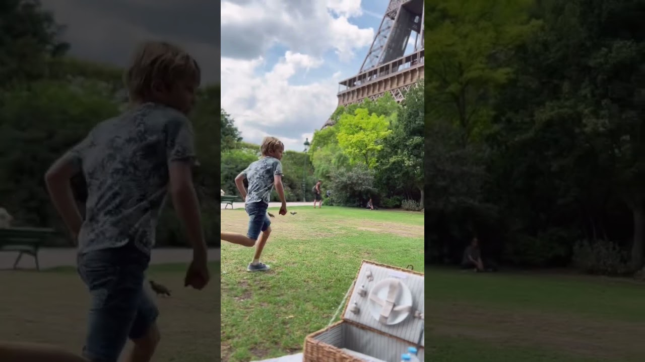 Picnic by the Eiffel Tower #paris #france #travel #experience #travelvlog #traveling #foodie  #food