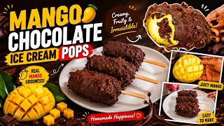 Warning ⚠️ This Mango Chocolate Ice Cream will give you instant cravings!🤤🥭🍦#mango#recipe