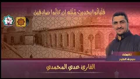 تلاوه بصوت القارئ عدي المحمدي