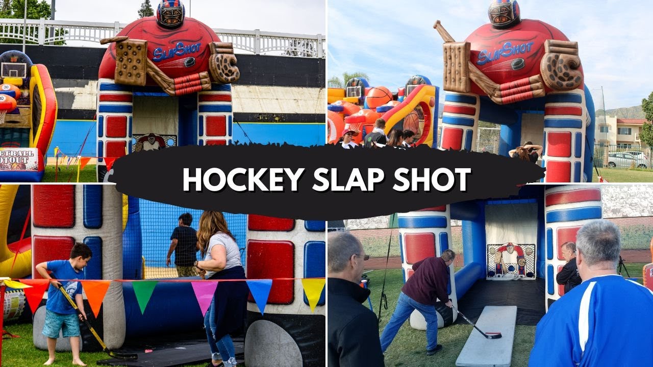 Hockey Slap Shot 🏒 Inflatable Sports Games Safe for Schools, Corporate ...