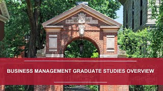 Business Management Graduate Studies Overview