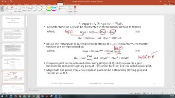Linear Control Systems - Lecture 12 - Frequency Response of Linear Feedback Control Systems - Part I