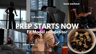 NPC Fit Model Prep Routine | Road to Nationals ep.1: Back Workout & Full Day of Eating