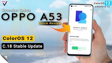 Oppo A53 - ColorOS 11.1 C.18 Stable Update Review | Oppo A53 November C.18 Update | Hidden Feature⚡⚡