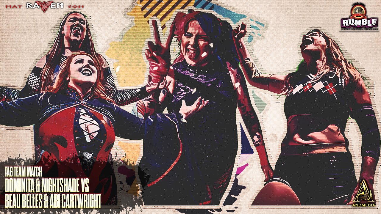 Dominita and Nightshade vs Abi Cartwright and Beau Belles