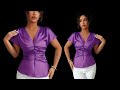✅ Sew a Stunning Satin Blouse ✂️| Step-by-Step Pleated Top Tutorial