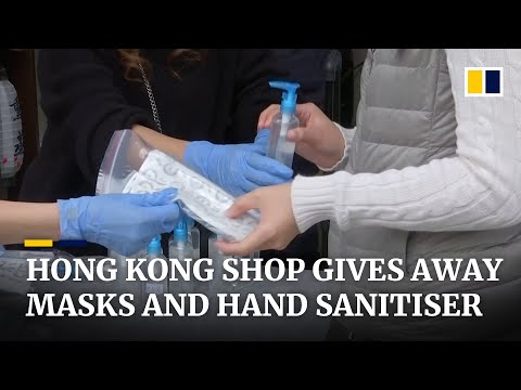 Hong Kong shop owner gives away thousands of masks amid shortage and price hikes