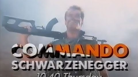 VHS clip from ITV Central 1993 - Commando preview on ITV Central into Predator
