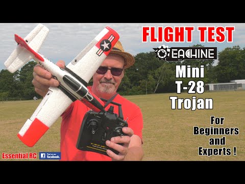 CHEAP TO BUY AND EASY TO FLY !!! EACHINE MINI T-28 TROJAN: ESSENTIAL RC FLIGHT TEST