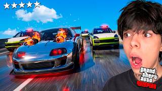 ¡ESCAPÉ de la POLICÍA con mi SUPRA ENDEMONIADO en GTA 5 RP! 🤯