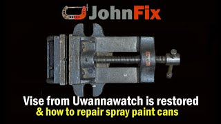 Drill press vise restoration and paint can repair tips