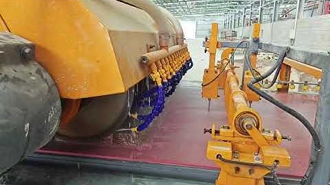 Kerbstone granite cutting machine line is really efficient,slicing&chamfering&polishing machine line