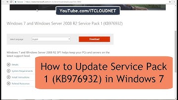 How to Update Service Pack 1 (KB976932) in Windows 7 and Windows Server 2008 R2