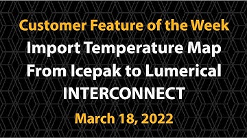 Import Temperature Map From Icepak to INTC