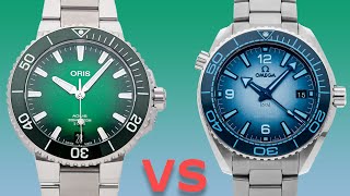 Omega Seamaster Planet Ocean vs Oris Aquis Date Calibre 400 Comparison Review