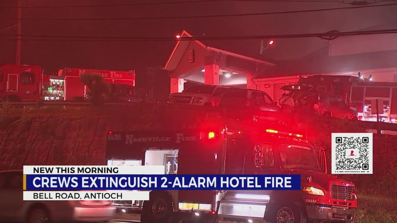 Crews extinguish fire at Antioch hotel - YouTube