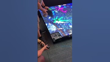 Front-maintainable interactive stage floor tile display.#shorts   #led #leddisplay #leddisplayscreen