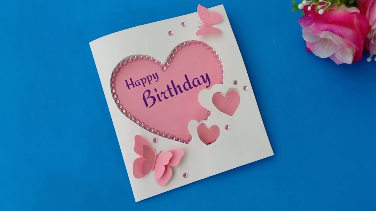 How to make Butterfly Birthday Card // Handmade easy card Tutorial ...