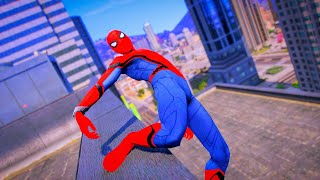 GTA 5 Epic Spiderman Mega Ramp with Motorcycle, Monster Truck | GTA V Stunt Race Spiderman, Hulk #44