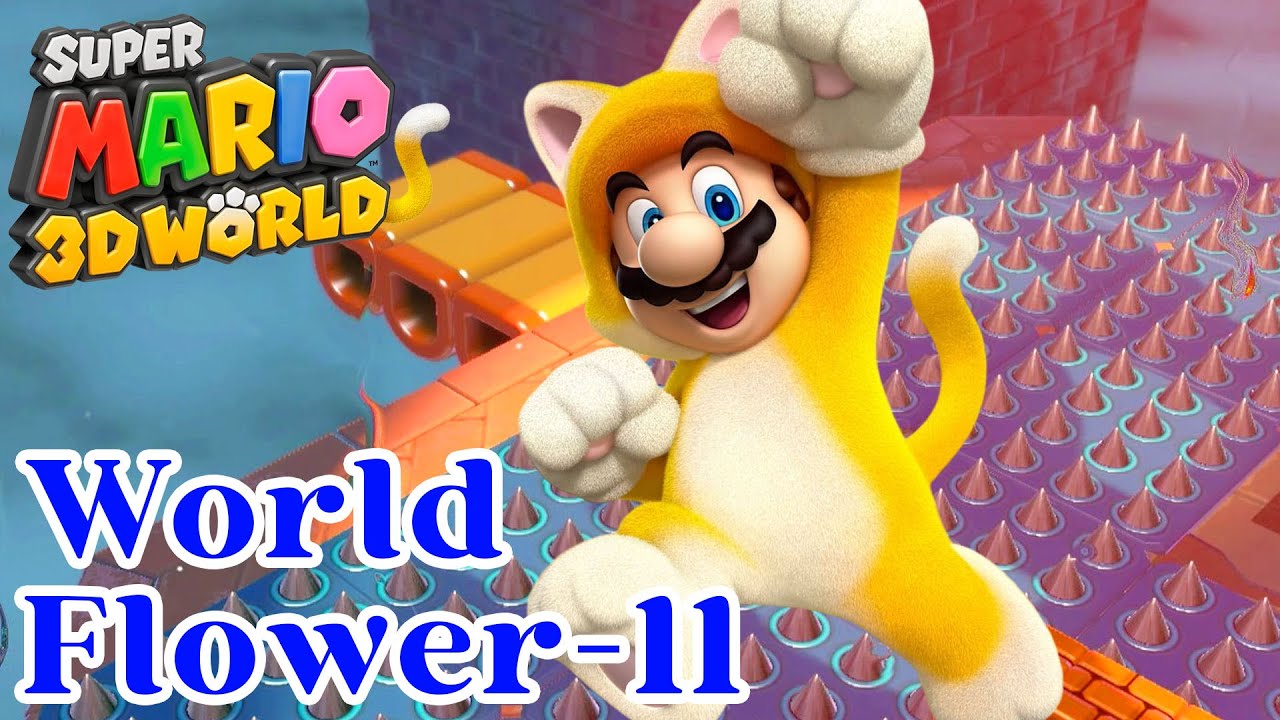 Super Mario 3D World Gameplay - World Flower-11 Spiky Spike Bridge