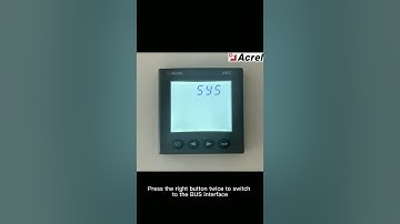 Acrel Electric | Communication Parameter Setting of AMC Series Panel AC Multifunction Energy Meter