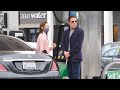 Ben Affleck stops at a gas station and shows his daughter Violet how to pump gas