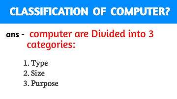 Classification of Computers | Types, Sizes & Purpose Explained in Simple Hindi