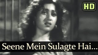 Seene Me Sulagte hai (HD) - Tarana Songs - Dilip Kumar - Madhubala - Talat Mahmood - Lata