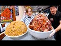 【大食い】次の日覚悟…。地獄の激辛冷やし中華&巨大炒飯を注文したら6.6kgになったみたいです…