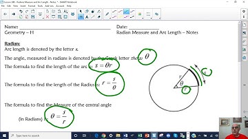 Lesson 30B - Radian Measure and Arc Length