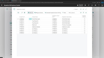 Business Central short video: Search for duplicate contacts (automatic and manual)