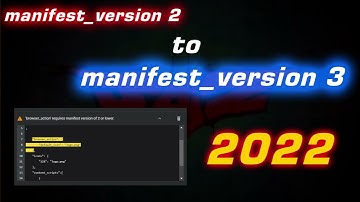 Manifest_version 2 to Manifest_version 3 EASIEST UPGRADE browser action error.