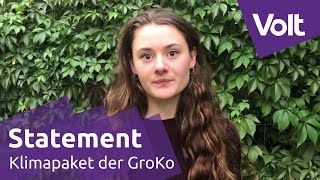 Volt - Statement zum Klimapaket der GroKo