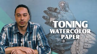 How To Tone Watercolor Paper | Intro To Inking | Miles Yoshida