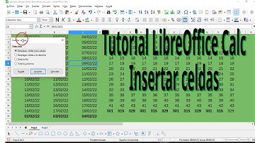 Tutorial LibreOffice Calc. Cómo insertar celdas y rango de celdas.