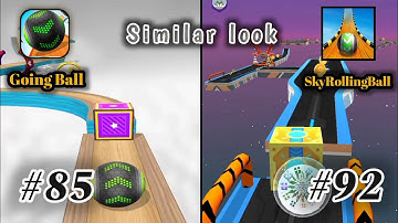 Going Balls vs Sky Rolling Ball - level 85vs92 Gameplay (Android, iOS)
