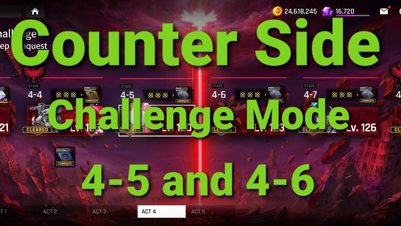 Counter Side Challenge mode 4-5 and 4-6 - YouTube