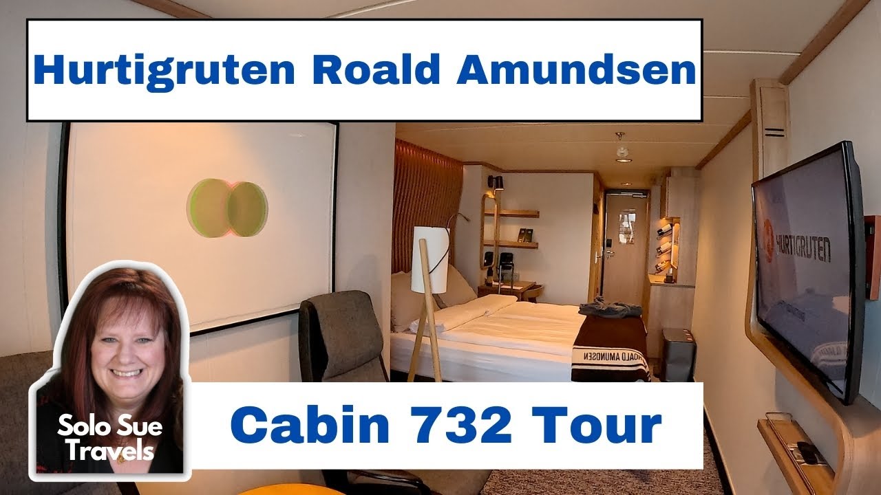 Room Tour of Hurtigruten's Roald Amundsen Cabin 739 will surprise you! | Solo Travel