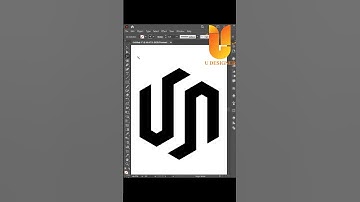 Modern UN monogram logo design | Adobe illustrator grid tutorial #shorts #logo #viral