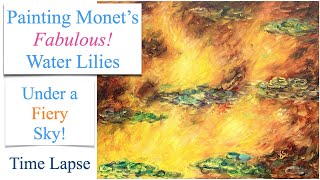 Monet Water Lilies | Oil Painting Time Lapse screenshot 3