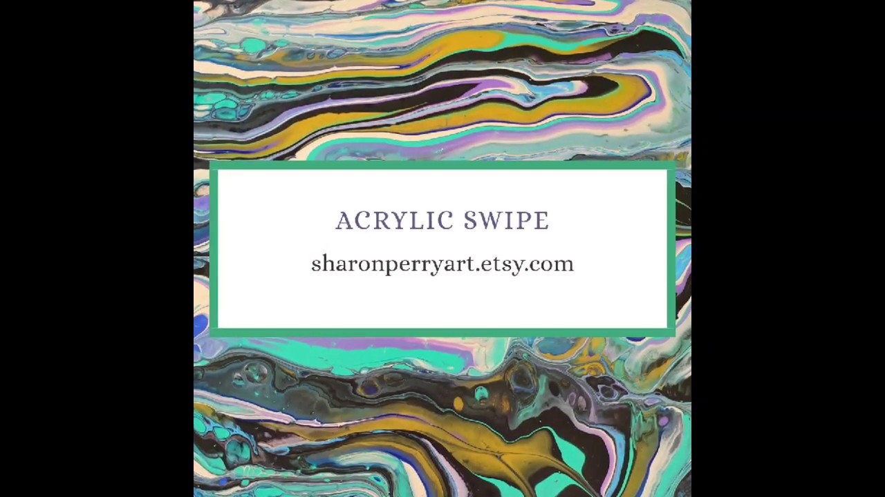 Acrylic Swipe using shaped palette knife, Fluid Pour Art - YouTube