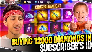 Gifting 12,000 Diamonds , Dj Alok , All Emote In Subscriber Id 😍Crying Moment - Garena Free Fire