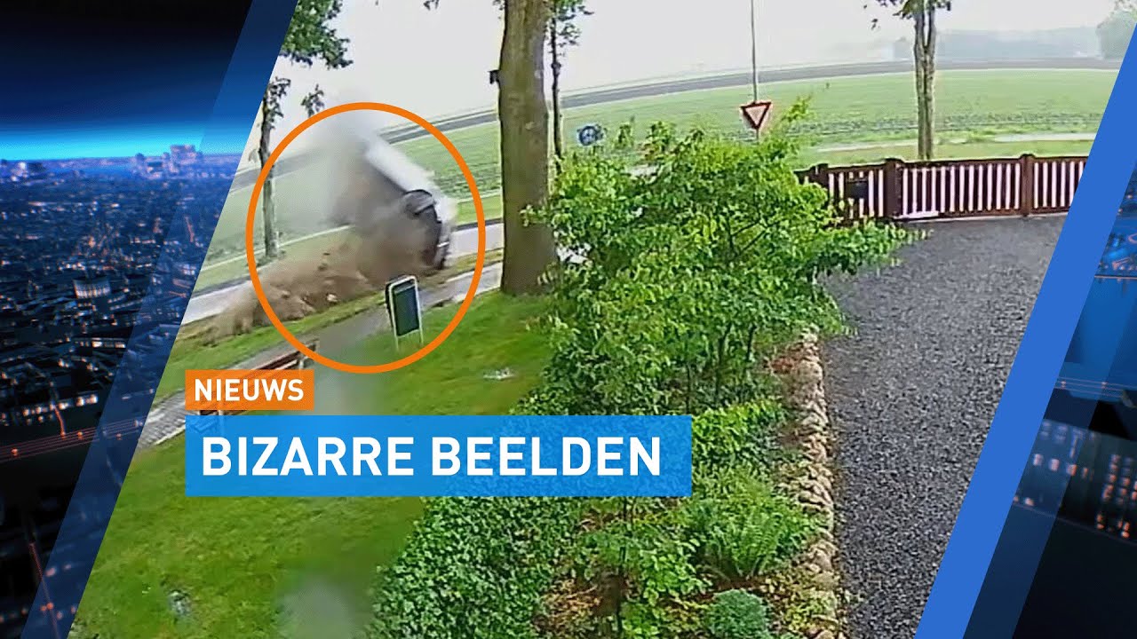 Download ZIEN: auto slaat over de kop en bewakingscamera legt alles vast | Hart van Nederland