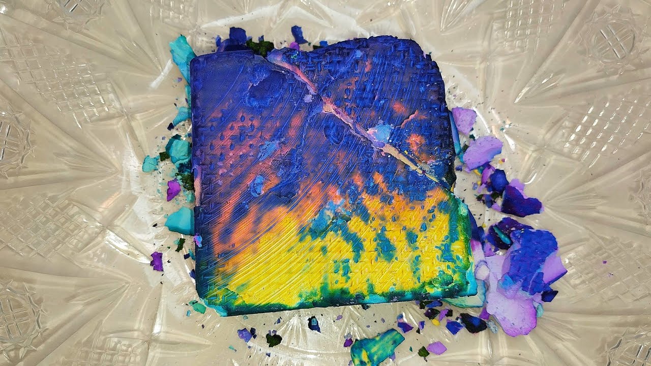 🎶🎵🎶Stained glass windows in my mind🎵🎶🎵 ASMR DYED GYM CHALK CRUSH - YouTube