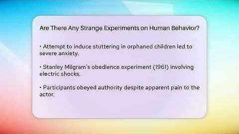 Are There Any Strange Experiments on Human Behavior? | Strange Science HQ