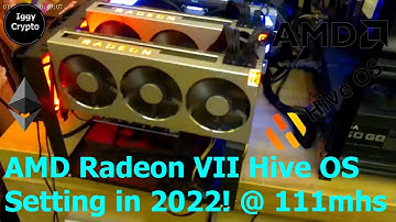 AMD Radeon VII Hive OS Setting in 2022! @ 111mhs