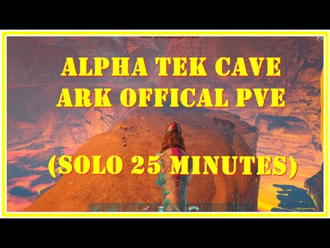 ARK Official PVE : How to Solo ALPHA TEK CAVE,  Alpha Overseer