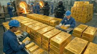 Inside the 24K Gold Factory: How 10,000 Discarded CPUs Become Solid 24K Gold Bars (Full Process)