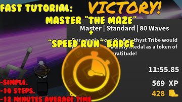 [OUTDATED] How to beat Master "The Maze" under 12 minutes (Arena : Tower Defense).