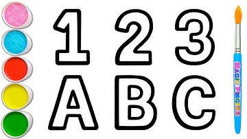 3D 123 & ABC Letters Drawing, Painting and Coloring for Kids | Let